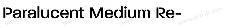 Paralucent Medium Re字体转换
